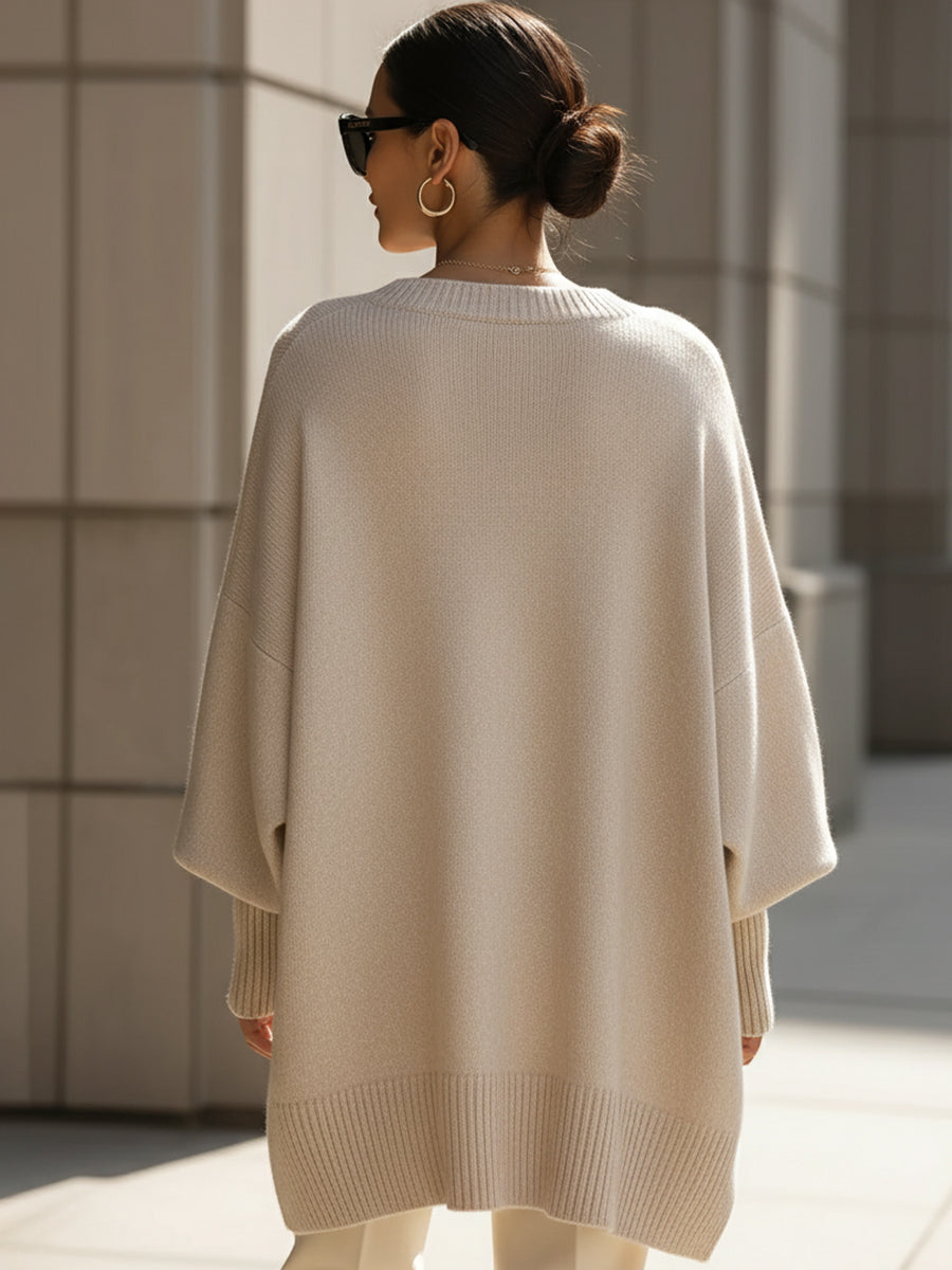 Oversized Knit Poncho Jumper