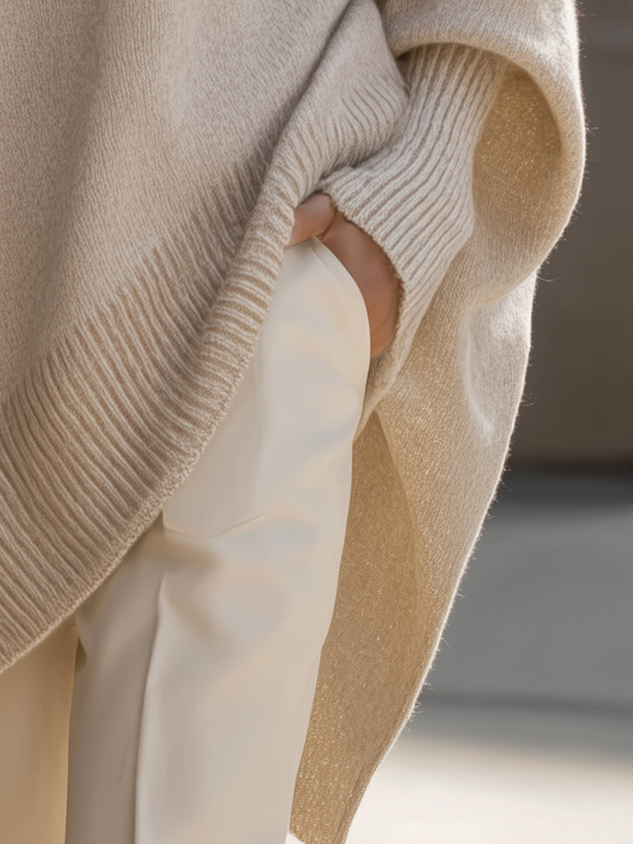Oversized Knit Poncho Jumper