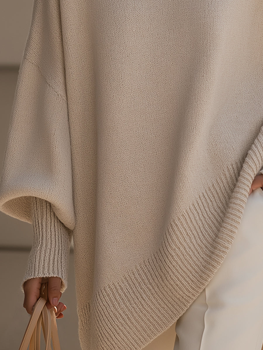 Oversized Knit Poncho Jumper