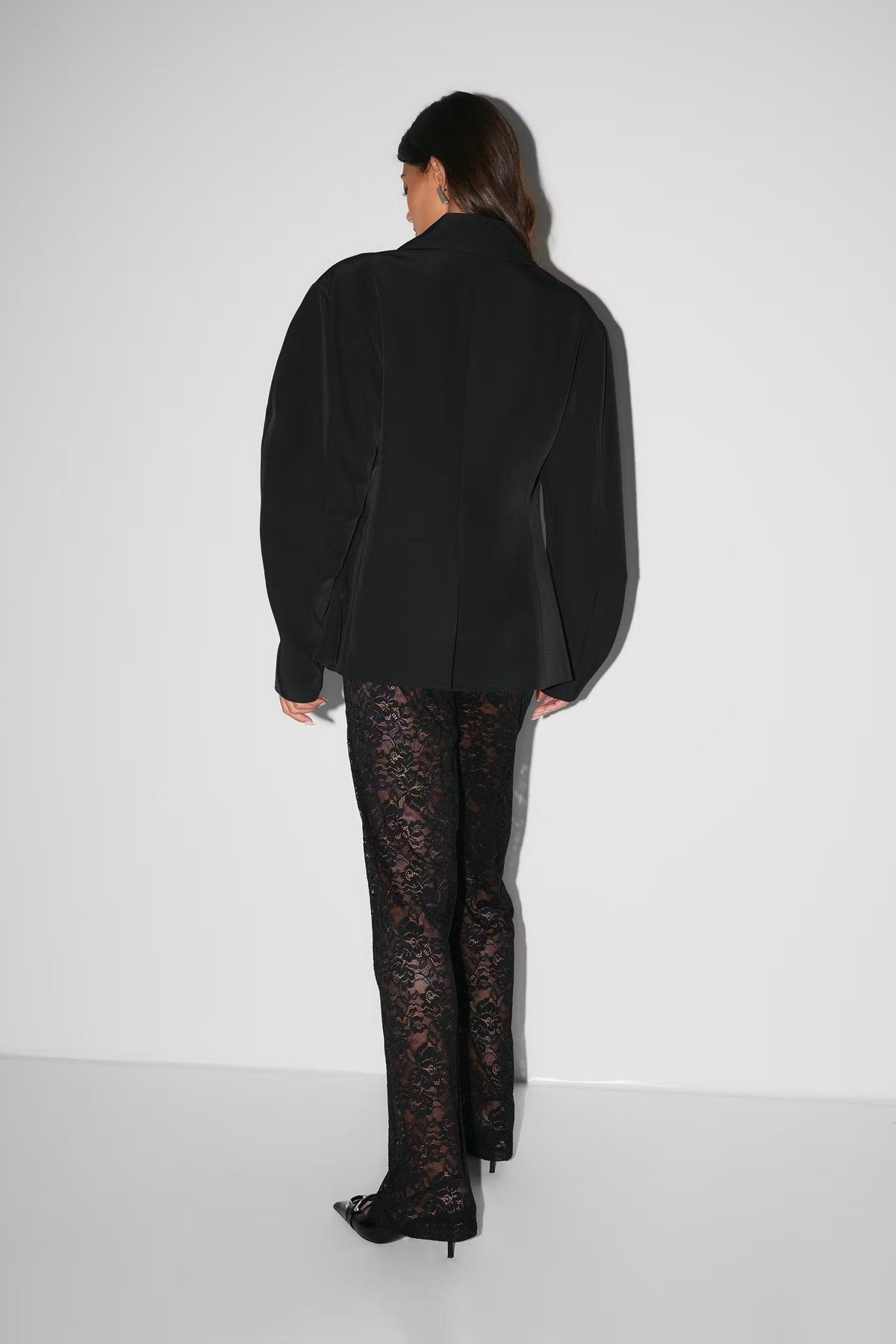 Women's High Waisted Lace Flare Trousers