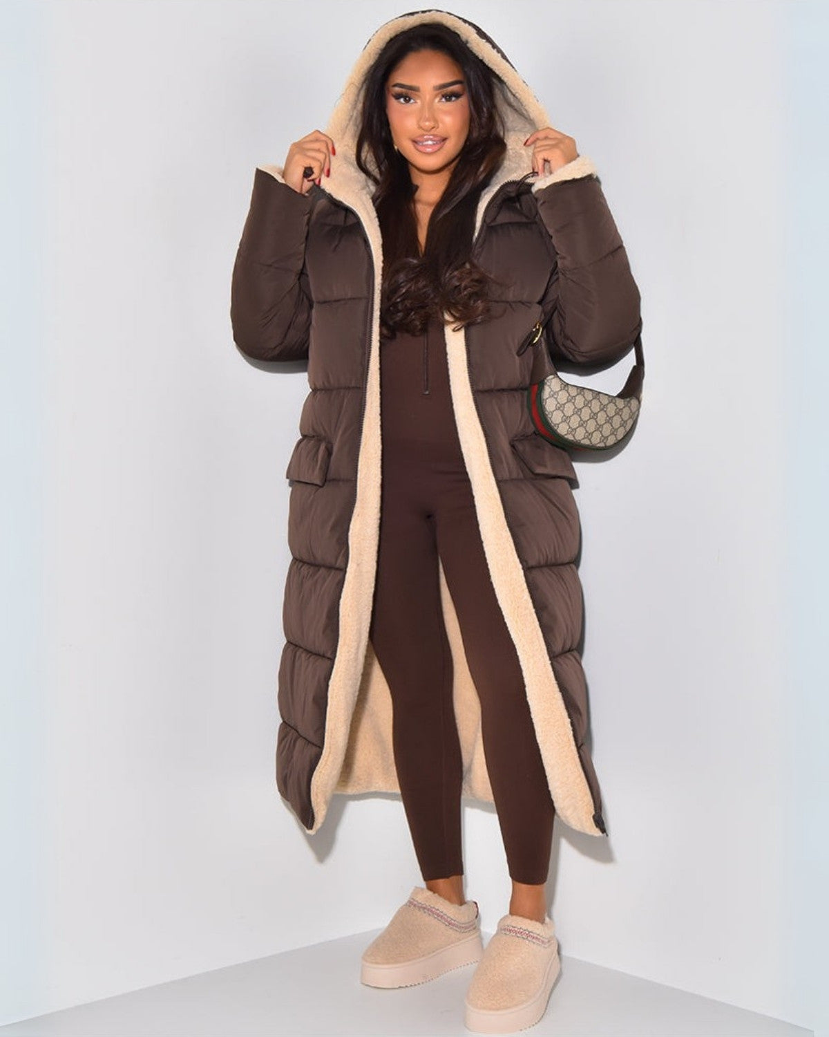 Women's Reversible Long Winter Coat – Two Looks in One 5