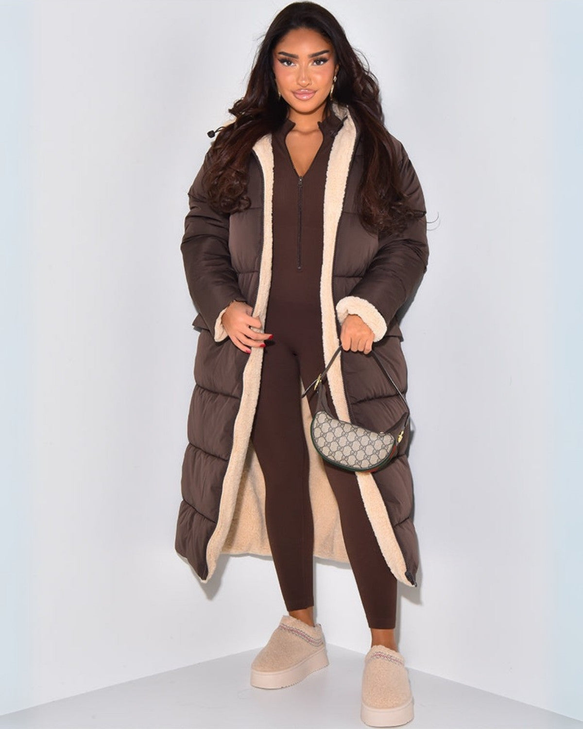 Women's Reversible Long Winter Coat – Two Looks in One 9