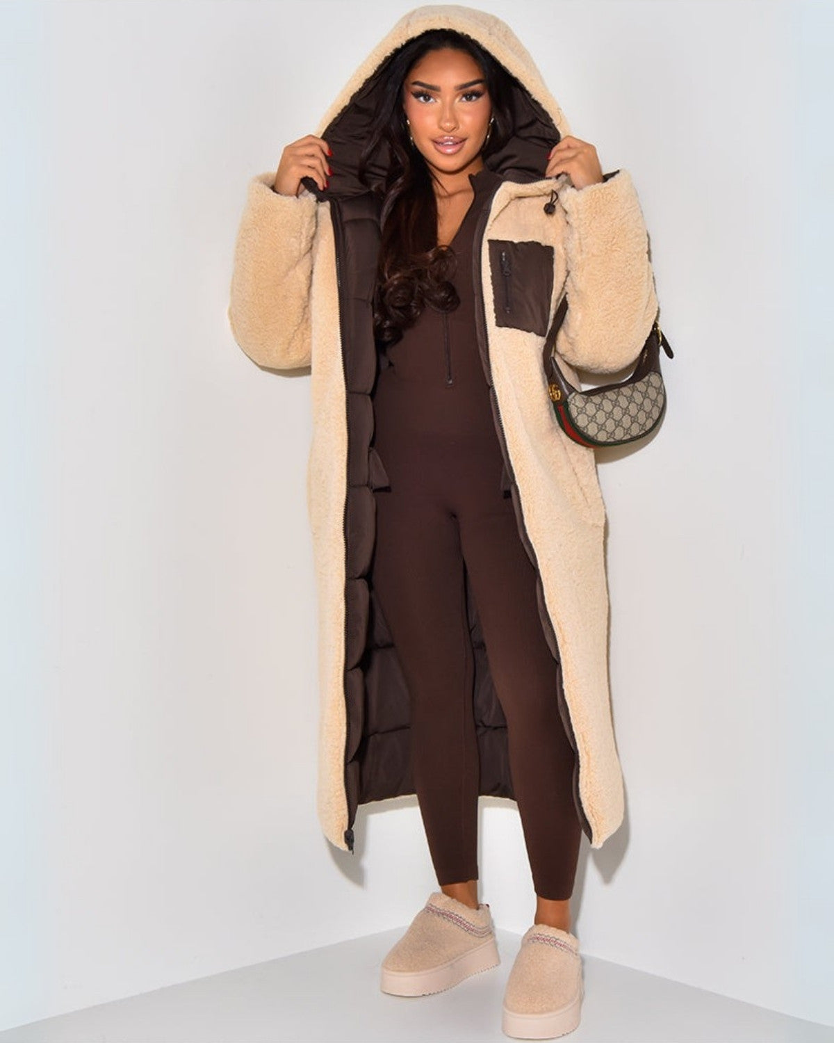 Women's Reversible Long Winter Coat – Two Looks in One 7