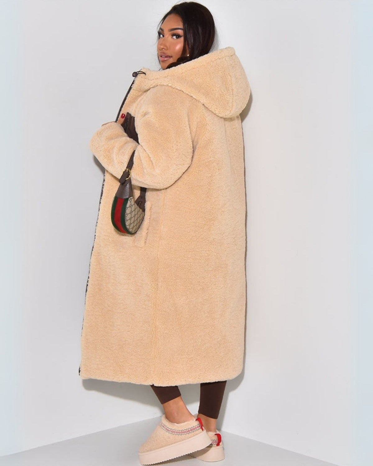 Women's Reversible Long Winter Coat – Two Looks in One 8