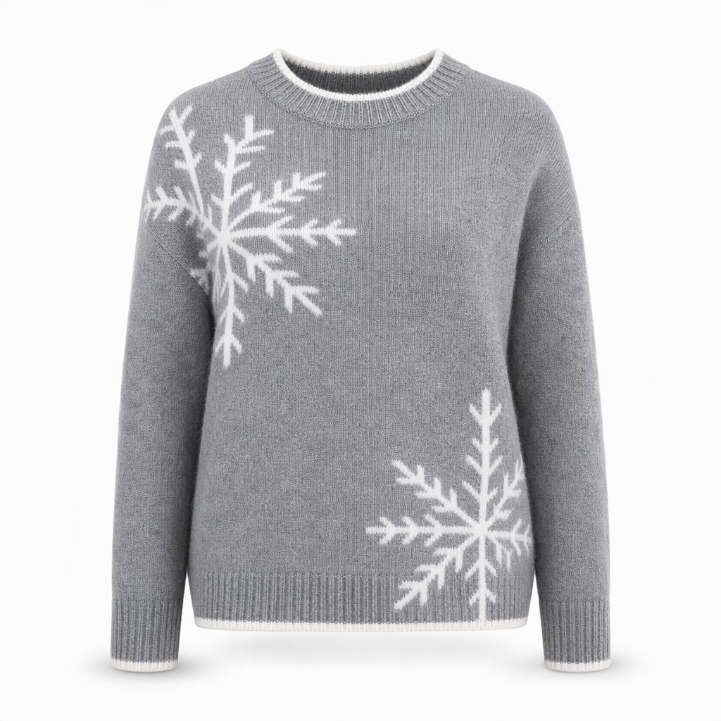 Christmas Snowflake Knit Jumper - Grey